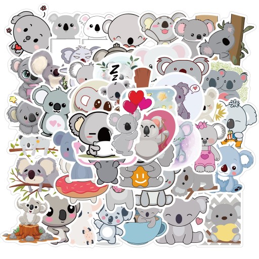 NAKLEJKI MIX KOALA TOP WLEPYWODOODPORNE 50 szt