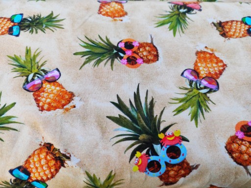 DZIANINA DRESOWA jersey Ananas 3d fq