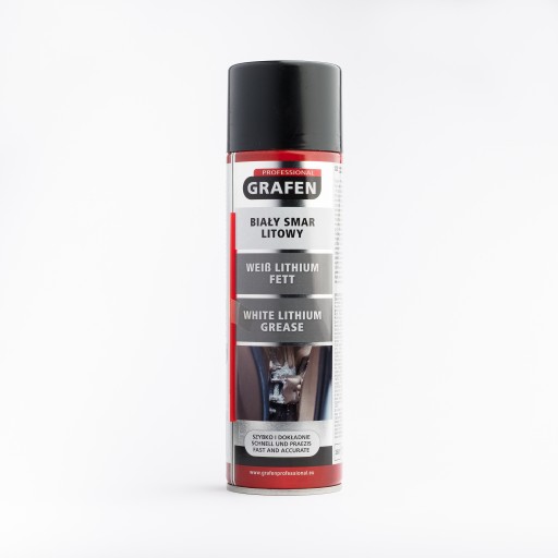 BIAŁY SMAR LITOWY PLYNNY WODOODPORNY SPRAY 500ML