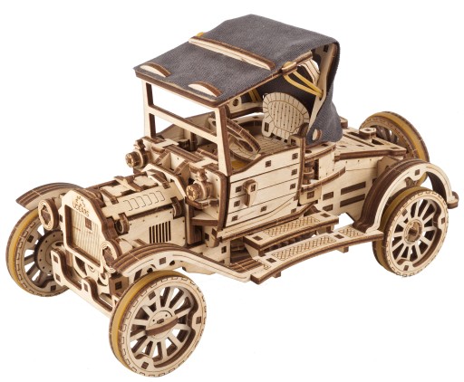 Retro Car model mechaniczny - puzzle 3D UGears