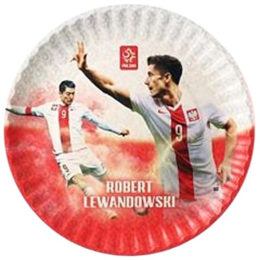 Talerzyki PZPN POLSKA Piłka Nożna 18cm Lewandowski