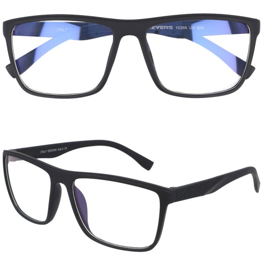 Męskie okulary zerówki blue light do komputera
