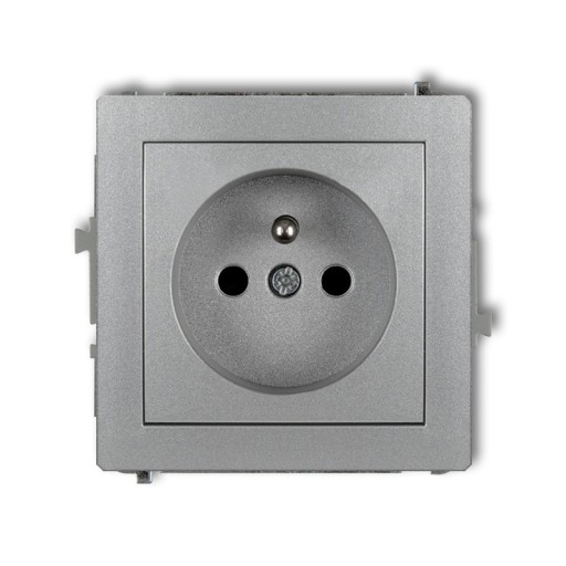 Gniazdo Elektryczne 7DGP-1z Karlik Deco srebrny metalik