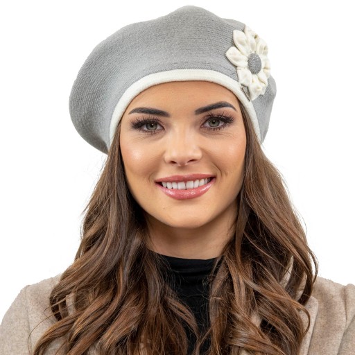 Elegancki Beret damski ciepły VIVISENCE 7046
