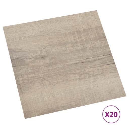 PANELE PODŁOGOWE 20 SZT PVC 1,86M² TAUPE SAMOPRZYL