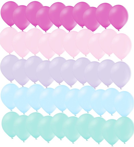 BALONY PASTELOWE KOLOROWE MIX 50 SZT 25CM GIRLANDA