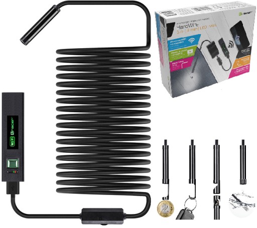 KAMERA ENDOSKOPOWA INSPEKCYJNA TELEFON PC WIFI LED