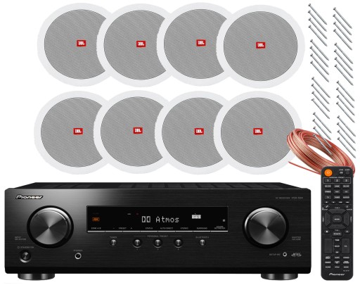 NAGŁOŚNIENIE SUFITOWE JBL AMPLITUNER PIONEER HDMI