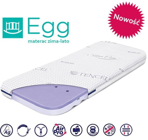 Rücken Egg materac wózek/ kołyska Chicco Baby Hug