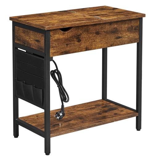 Stolik boczny nocny z usb loft industrial