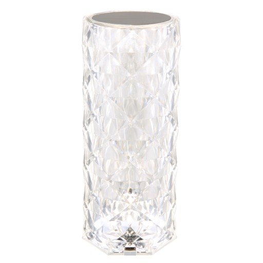 Lampa stołowa GIXI efekt kryształu ozdobna 3 barwy światła 1,5W LED 21cm