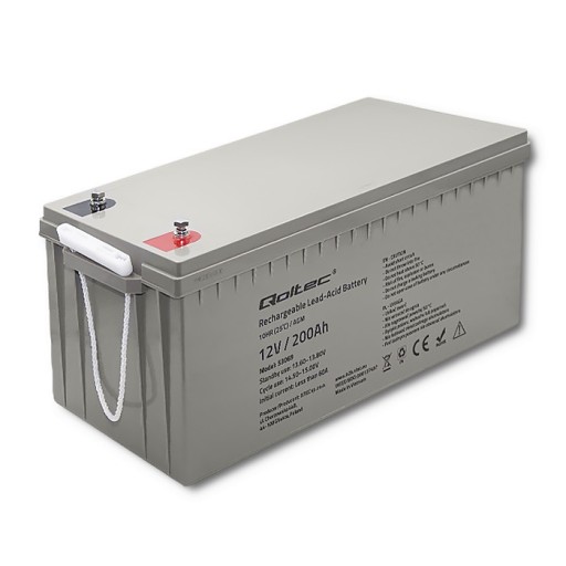 QOLTEC Akumulator AGM | 12V | 200Ah | max. 3000A