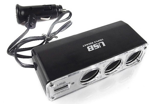 ROZDZIELACZ ROZGAŁĘŹNIK ZAPALNICZKI + USB 3WEJŚCIA