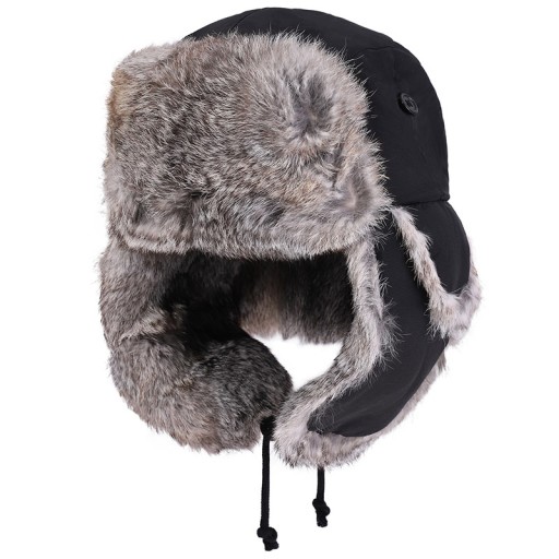 CZAPKA USZATKA FUTRZANA ZIMOWA USZANKA FOX S