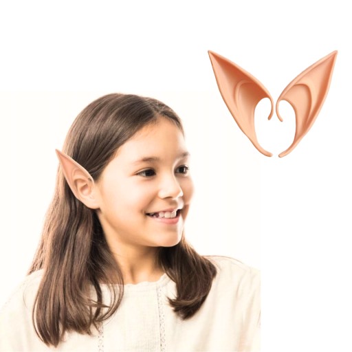 ELFICKIE ELFIE USZY ELFA NAKŁADKI COSPLAY JASNE 12 CM