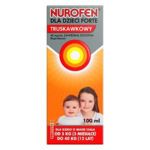 NUROFEN DLA DZIECI FORTE TRUSKAWKOWY 100 ML