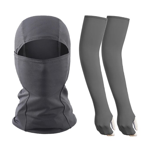 Outdoor Sun Protection Cycling Set Balaclava And Fingerless Sleeves