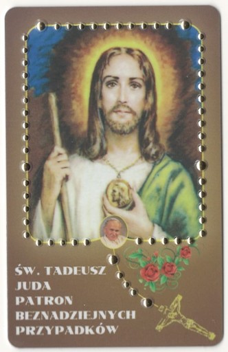KARTA RÓŻAŃCOWA - ŚWIĘTY JUDA TADEUSZ