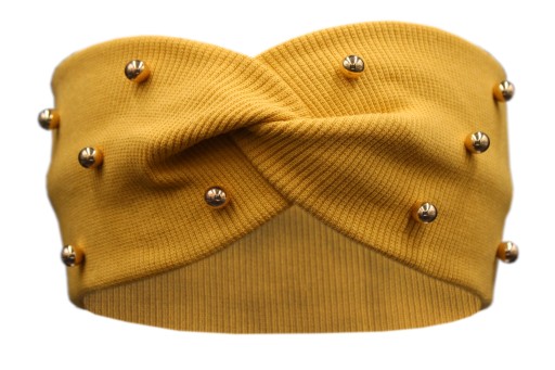 OPASKA DAMSKA TURBAN NA GŁOWĘ BAWEŁNA OPASKI PERŁY