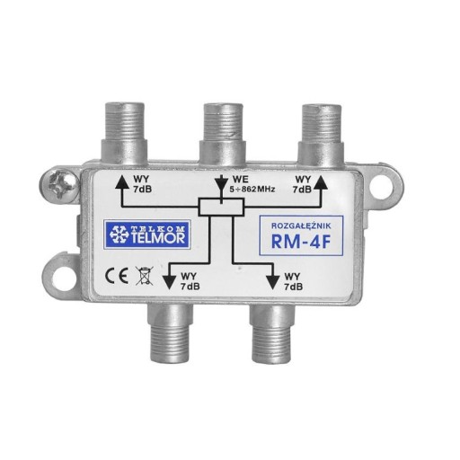 rozgałęźnik TELMOR 5-1000MHz RM-4F