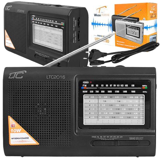 PRZENOŚNE RADIO KUCHENNE ANALOGOWE FM/AM/SW USB SD
