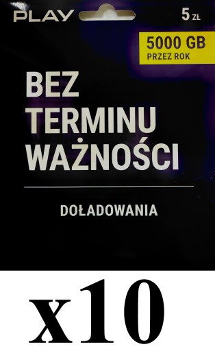 10 x STARTER PLAY OdNOWA Bez Terminu Ważności Fv Vat 23% HURT
