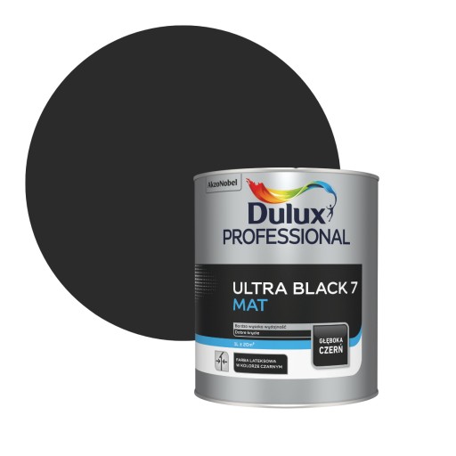DULUX PROFESSIONAL ULTRA BLACK 7 MAT 1L