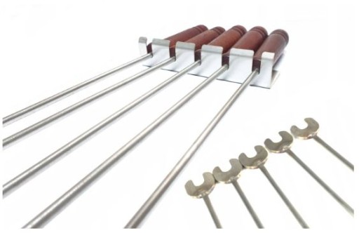 KIJKI KIJE NIERDZEWNE120CM 5SZT +PODPÓRKI+WIESZAK