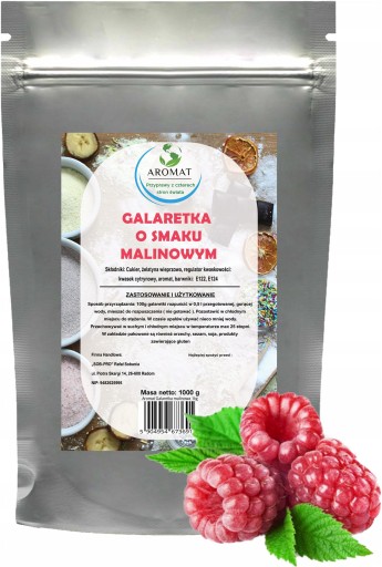 GALARETKA O SMAKU MALINOWYM 1000G AROMAT MALINA 1KG