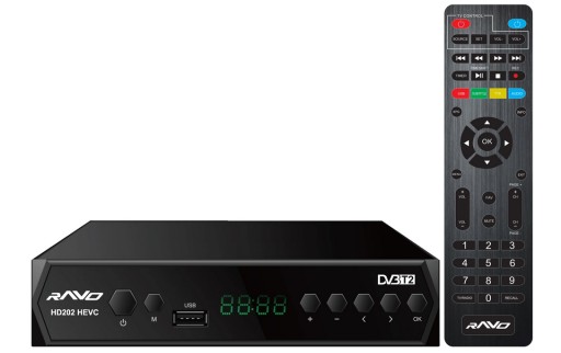Dekoder/Tuner DVB-T2 Ravo HD202 HEVC