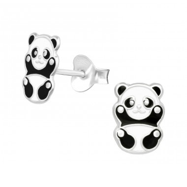 Srebrne Kolczyki Pandy Panda 925
