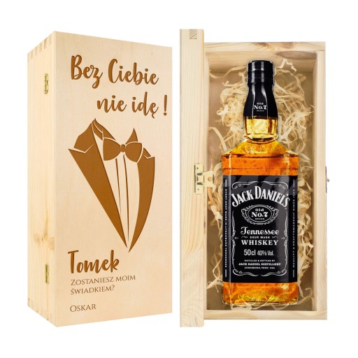 PROŚBA O ŚWIADKOWANIE ŚLUB SKRZYNKA NA WHISKY