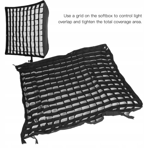80x80cm Softbox Cellular Grid Mesh z haczykami i