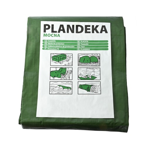 PLANDEKA 2X6m WZMACNIANA MOCNA PŁACHTA GRUBA UV++