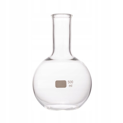 Kolba płaskodenna szklana 2000 ml wąska szyjka