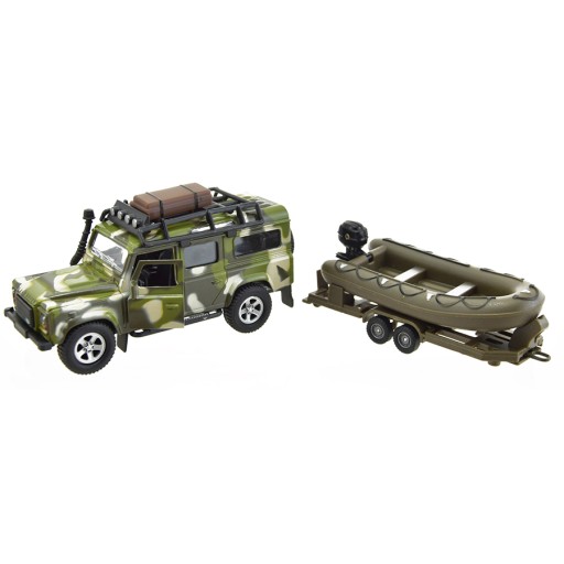 7003413 POJAZD WOJSKOWY LAND ROVER Z PRZYCZEPĄ