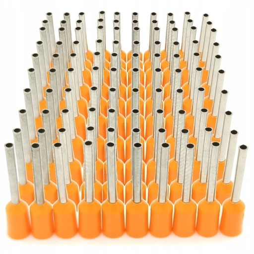 Zakończenie kabla izolowane 0,5mm2 pomarańczowe 100szt