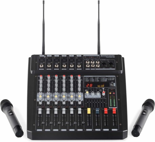 Powermixer Pronomic PowerMake 600, mikser, 2 mikrofony, DJ, phantom