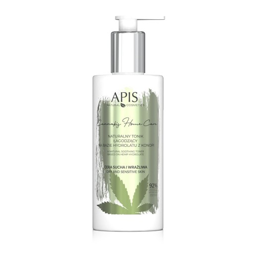Naturalny tonik łagodzący do twarzy, 300ml, APIS Cannabis Home Care