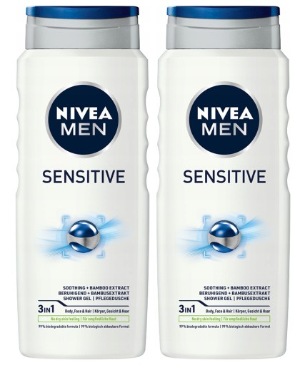 Żel pod prysznic męski NIVEA MEN Sensitive 2 x 500ml