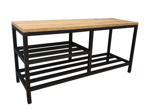 ŁAWKA z półkami na buty MILANO 80 cm DĄB opcje