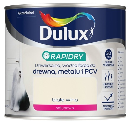 FARBA DULUX RAPIDRY- do drewna, białe wino, 0.4l