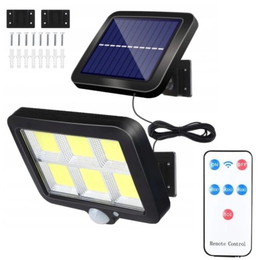 Lampa uliczna 144 W 2600 lm zasilanie solarne