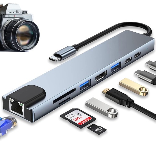 UGREEN HUB ROZDZIELACZ ADAPTER USB-C TYP-C NA 4x USB 3.0 TRANSFER DO 5 Gbps