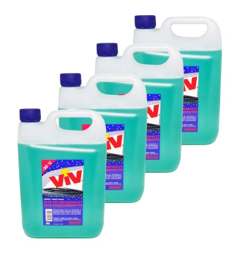 Płyn do spryskiwaczy Damet Viv zimowy 20 litrów 4x5l SKUTECZNY