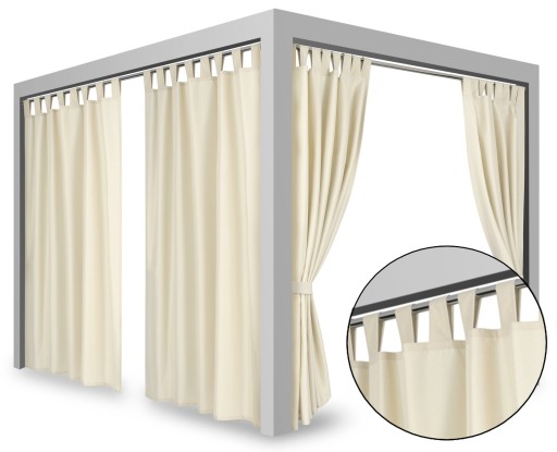 Zasłona ogrodowa TARAS balkon ALTANA 150x250 szelk OPASKA do upięcia GRATIS