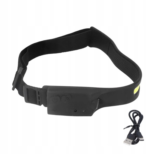Latarka czołowa COB 350LM, ładowana przez USB