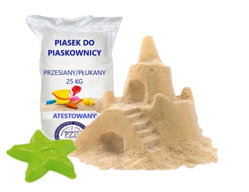 PIASEK DO PIASKOWNICY DELIKATNY BEZPIECZNY+ZABAWKA