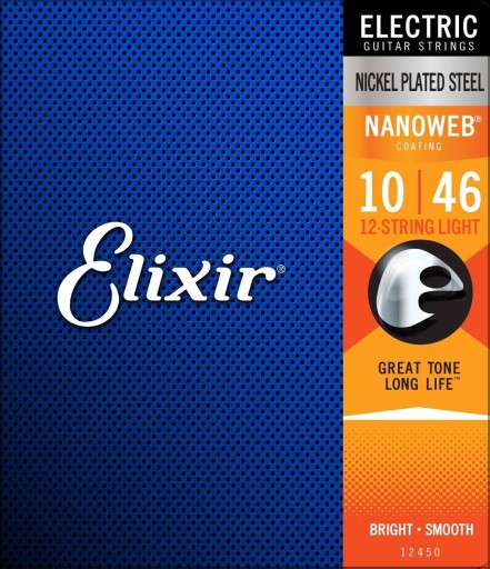 Struny Elixir NanoWeb 10-46 12-String Light 12450