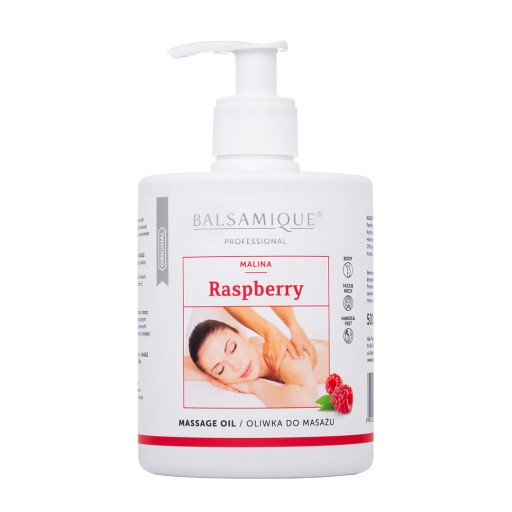 PROFESJONALNA OLIWKA DO MASAŻU RELAKSUJĄCA MALINA SŁODKA 500ml BALSAMIQUE